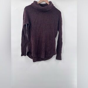 Abercrombie & Fitch Maroon/Green Cowl Neck Sweater Size XS/S